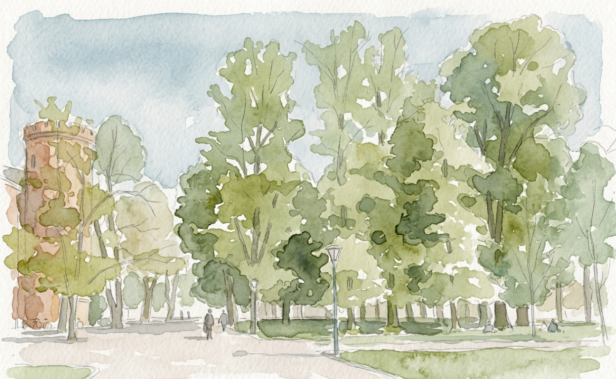 Motiv från Lundagård i Lund