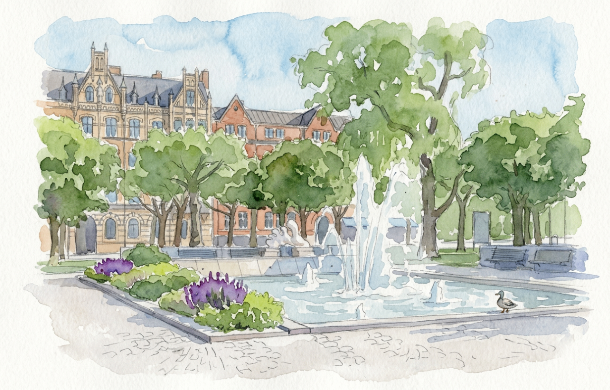 Motiv från Clemenstorget i Lund